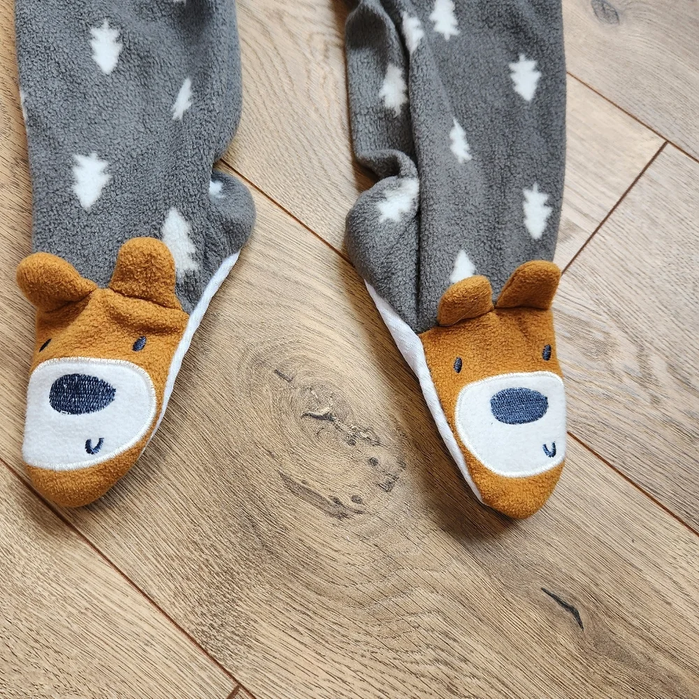 24m Boys Fleece bear Footie Pjs